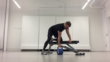 Kettlebell 1-Arm Row (bench) Demo