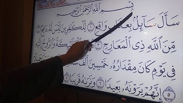 تصحيح سوره المعارج واستخراج الأحكام من بعض الايات