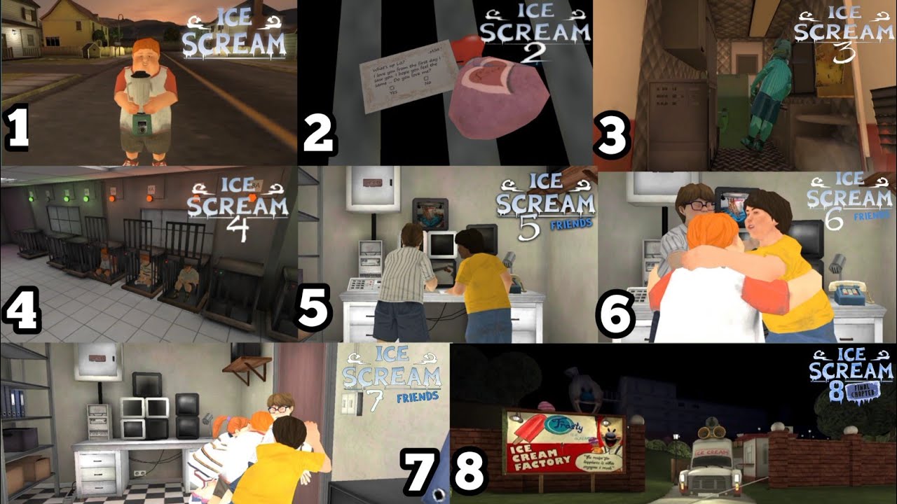 Ice scream 1-8 all endings