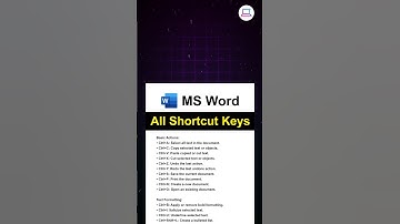 Ms Word Shortcut Keys #msword #computer #laptop #windows #viral #reels #shorts #shortvideo