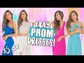 TRYING ON EBAY PROM DRESSES UNDER $15?! Cheap Dresses I Bought Online! ( eBay + Amazon )