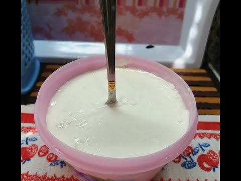 Мацони, вкуснейший, натуральный, Грузинский кисло молочный продукт из двух ингредиентов