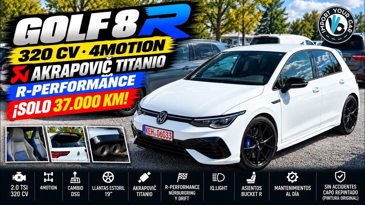 VW Golf 8 R 🔥 320 CV, Akrapovič y Performance | ¡Solo 37.000 KM! - YouTube