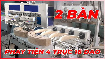 Máy CNC 4 Trục 16 Dao Phay Tiện Lưng Ghế Chân Ghế MR4S D1200 | Máy Phay CNC 4 Trục 16 Dao 2 Bàn