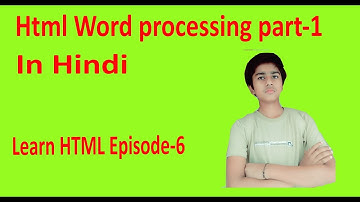 Html word formatting part-1 learn html episode-6|| by tech forever