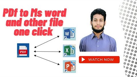 How to Convert PDF to Editable Ms Word, PowerPoint, Excel file | PDF se Word ma Convert Karen