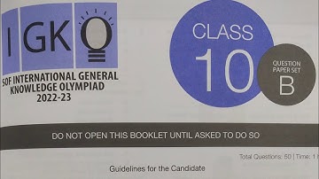 GK Olympiad Class 10 Solution | IGKO Solutions 11/10/2022 #class10 #class10science  #igko #olympiads
