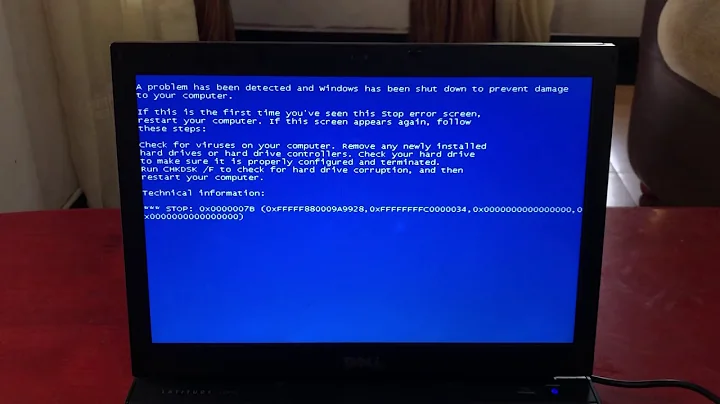 a problem has been detected and windows shutdown to prevent damage to your computer