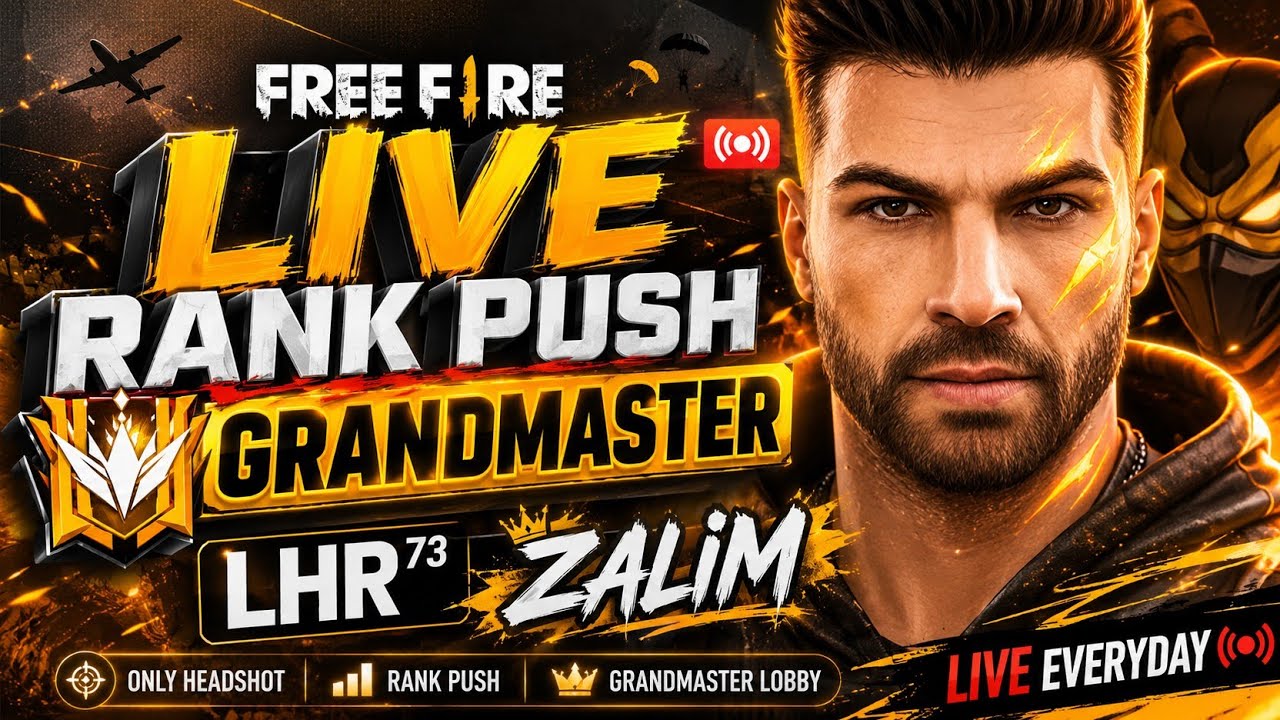FREE FIRE LIVE RANK PUSH GRANDMASTER - YouTube