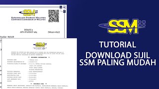 Tutorial Cara Download Sijil SSM paling mudah