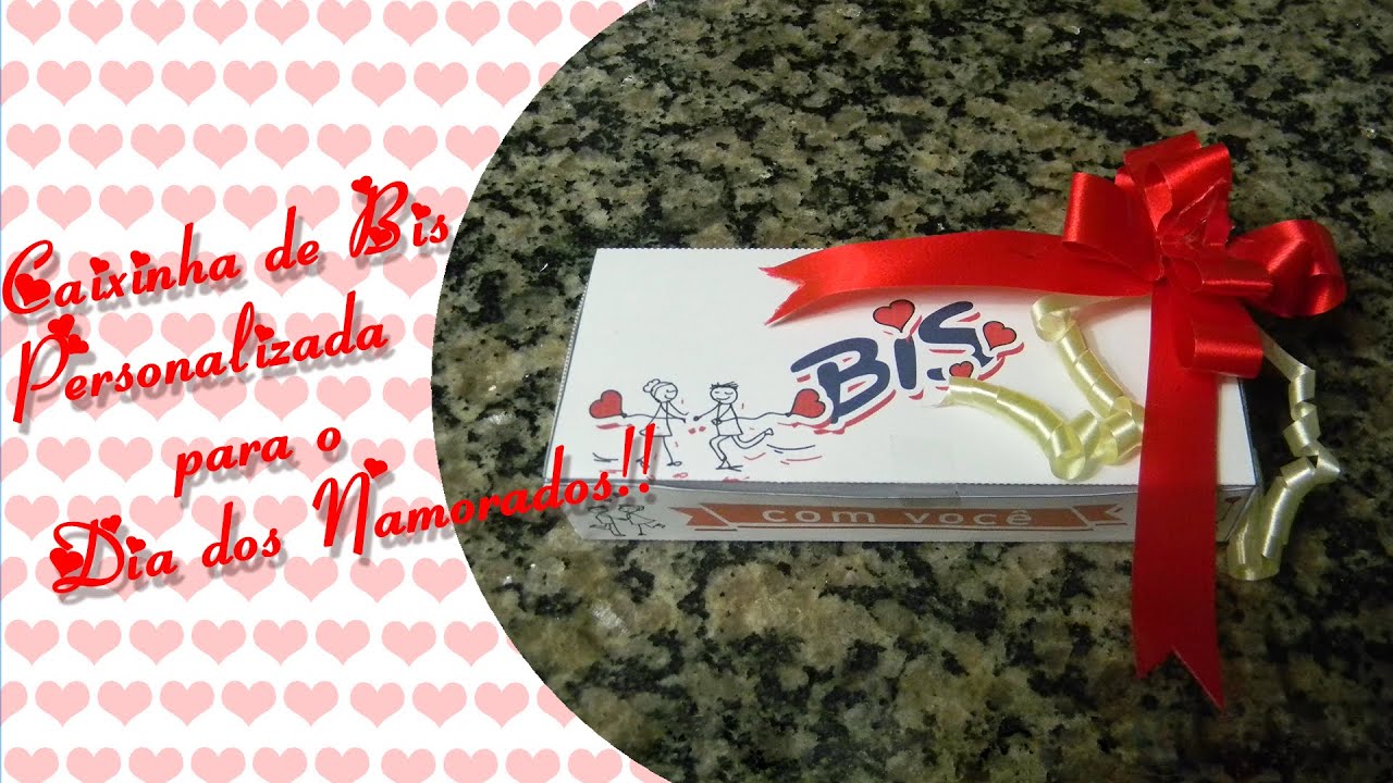 Caixa de Chocolate Bis Personalizada - Dia dos Namorados