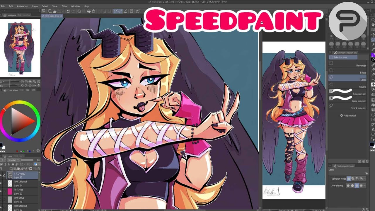 Katherine [Speedpaint] [Clip Studio] - Artist Intro Project Illustration Piece