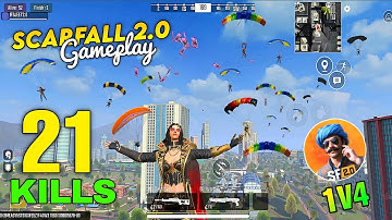 21 KILLS 🥶 SCARFALL 2.0 FULL RUSH SOLO vs SQUAD GAMEPLAY | INTENSE LAST ZONE FIGHT - IFS JEET 