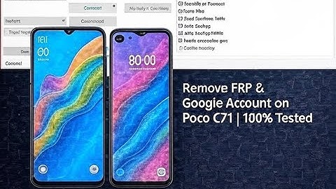 Redmi A5 And Poco C71 Remove FRP & Google Account | 100% Tested Cm2