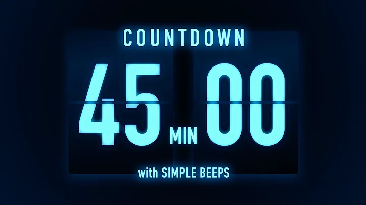 45 Minutes Countdown Timer 🔵 Flip Clock with Simple Beeps