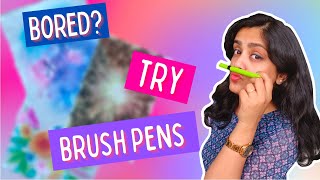 3 Creative Painting Ideas Of Brush Pens | Step By Step Tutorial For Beginners | PaintellectualPriyA