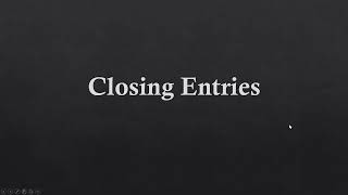 Closing Entries - Accounting Filipino