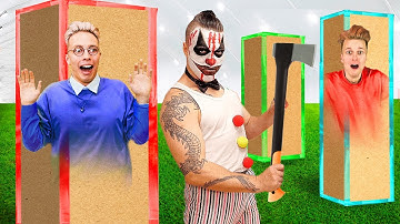 CACHE-CACHE EXTRÊME DANS LES BOÎTES EN CARTON DES CLOWNS DÉFI !