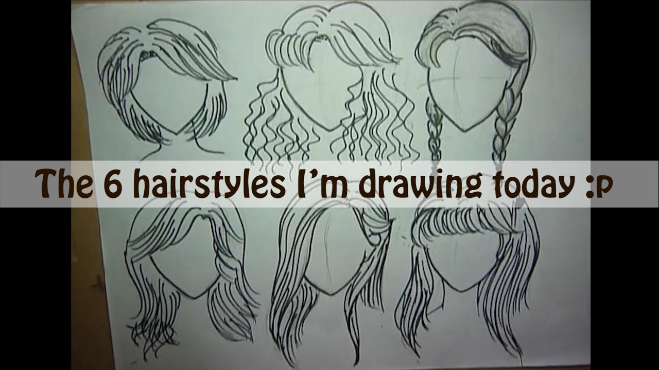 Anime Girl Hairstyles Drawings