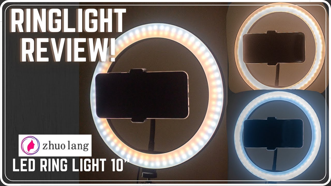 Amazon ring light unboxing / Zhou lang 10" LED ring light with phone