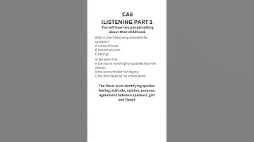 C1 Advanced (CAE) Listening 2024 part 1 exercise with answers 2024 #c1advanced #cae #learnenglish