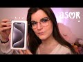 Asmr  unboxing iphone 15 pro bleu titane  1229 tapping 