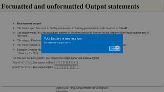 Formatted and Unformatted IO Statements- C Programming _Session17