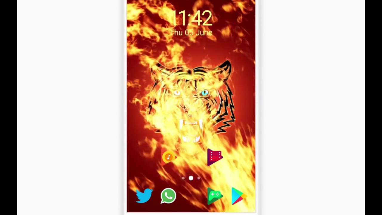 Fire Tiger Live Wallpaper - YouTube
