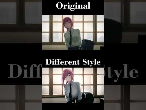 MAKIMA in DIFFERENT STYLE CHAINSAW MAN #shortsvideo