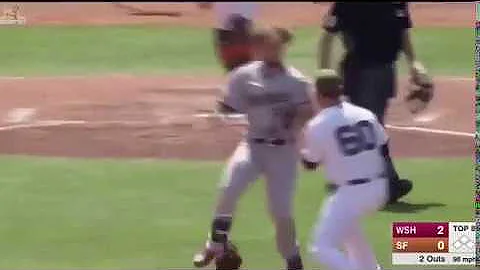 Bryce Harper Charges the Mound and Gets in Fight With Giants' Hunter Strickland