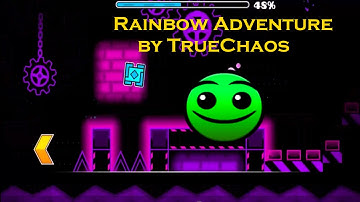 EASY USER COINS~#2 | Geometry Dash | Rainbow Adventure by TrueChaos (3 Coins)