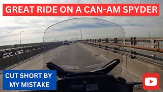 Can-Am Spyder ride and observations, discussion of minimalism and more