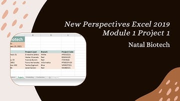 New Perspectives Excel 2019 | Module 1: End of Module Project 1