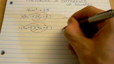 Factoring Difference of Squares (part 2)