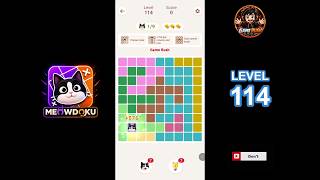 Meowdoku Level 114 walkthrough | full solution
