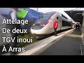 Couplage de deux tgv INOUI en gare d'arras