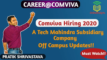 Comviva Hiring 2020 Batch Students : A Tech Mahindra Subsidiary Company | Off Campus Update !
