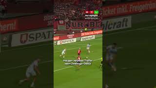 Nürnberg-Stürmer Sigurd Haugen hat das 5:1 auf dem Fuß!