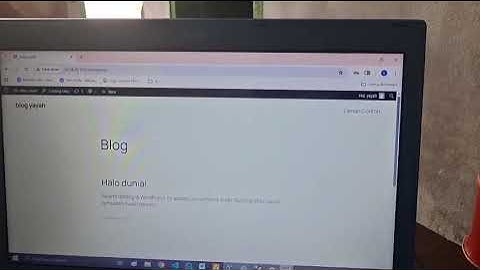 hasil instalasi wordpress