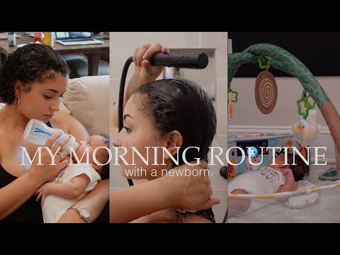 A REALISTIC MORNING WITH WITH A NEWBORN. || feeding + pumping + diaper changes + tips ||