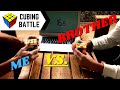CUBING BATTLE | Me vs. My Brother (How many cubes can I solve while he solves one?)