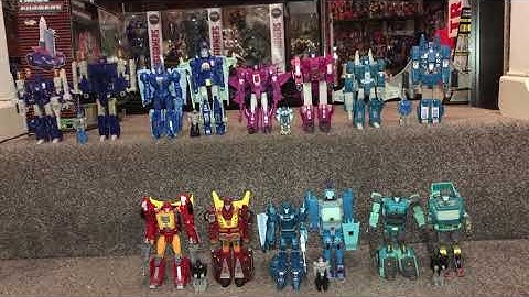 Transformers generations titans return comparison with G1 targetmasters Vintage complete collection