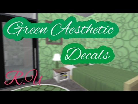 Green Aesthetic Decals Welcome To Bloxburg Cloudyyrainbow Youtube - green cute id codes for roblox bloxburg