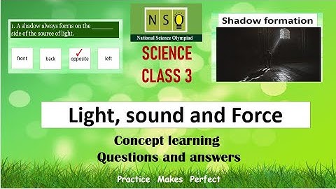 Science Olympiad for class 3 - Light, sound and force