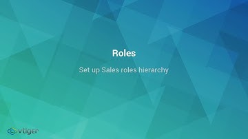 Set up sales roles hierarchy in Vtiger CRM