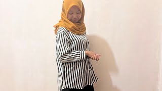 Unboxing kemeja salur wanita banyak pilihan warna & banyak ukuran cocok untuk nongkrong