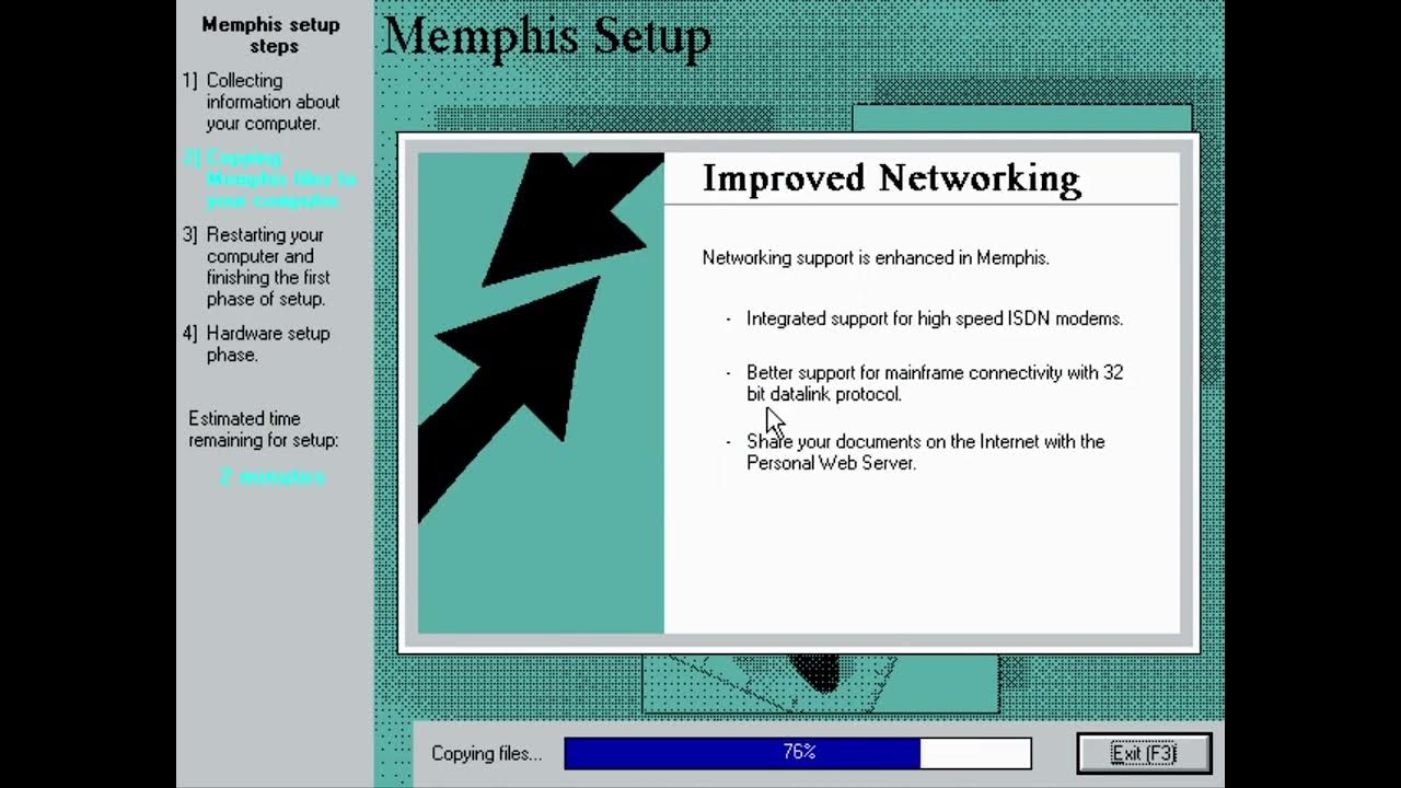 Installing Windows Memphis Build 1387 YouTube