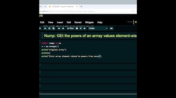 #python : Get the powers of an array element wise
