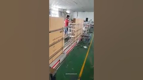 Big size carton box paging feeding vertical type machine testing video