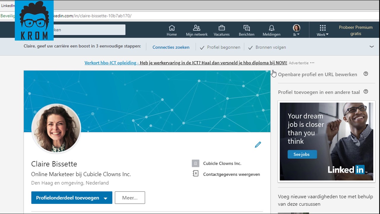 Een persoonlijke URL instellen in LinkedIn - YouTube